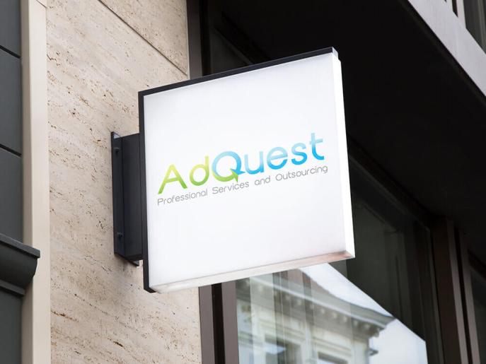 AdQuest - Professional Services and Outsourcing Logo Concept, Design &amp; Layout